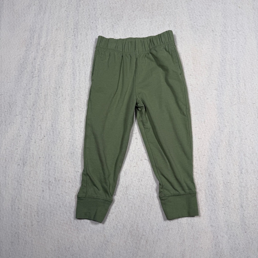 Garanimals Toddler Boys Olive Green Jogger‎ Pants Size 3T Elastic Waist Pockets